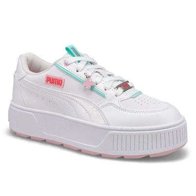 Lds Karmen Rebelle Charms Platform Sneaker - White/Pink