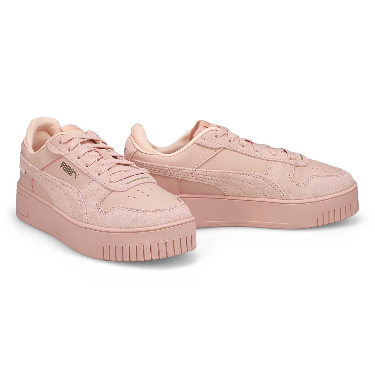 Women's Carina Street Suede Lace Up Sneaker - Rose Quartz/Rose Quartz/Gold