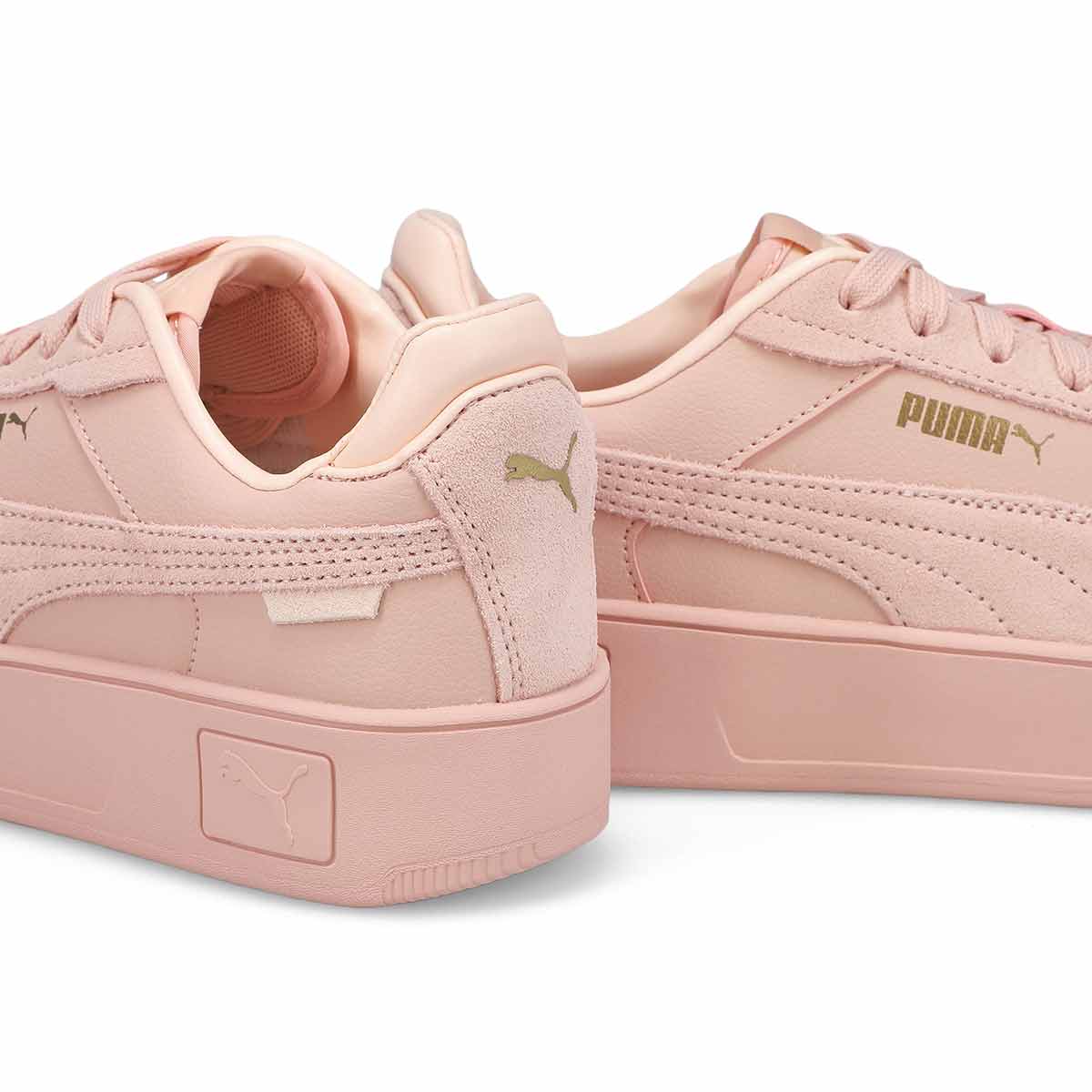 Women's Carina Street Suede Lace Up Sneaker - Rose Quartz/Rose Quartz/Gold