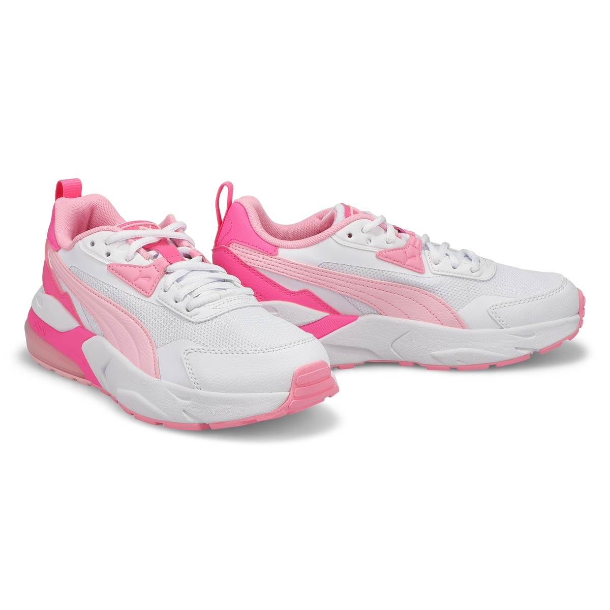 Women's Vis2k Lace Up Sneaker - White/Pink