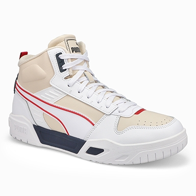 Mns RBD Tech Mid High Top Sneaker - White/Navy/Red