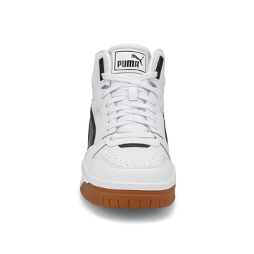 Men's RBD Tech Mid Hi Top Sneaker - White/Gold/Gre