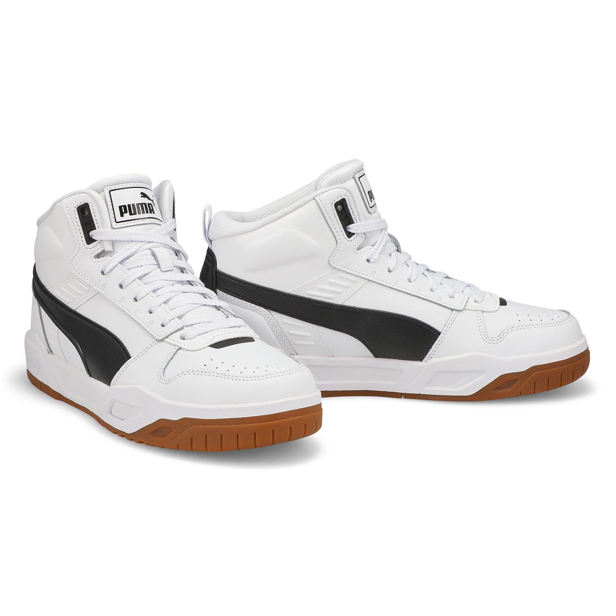 Men's RBD Tech Mid Hi Top Sneaker - White/Gold/Grey