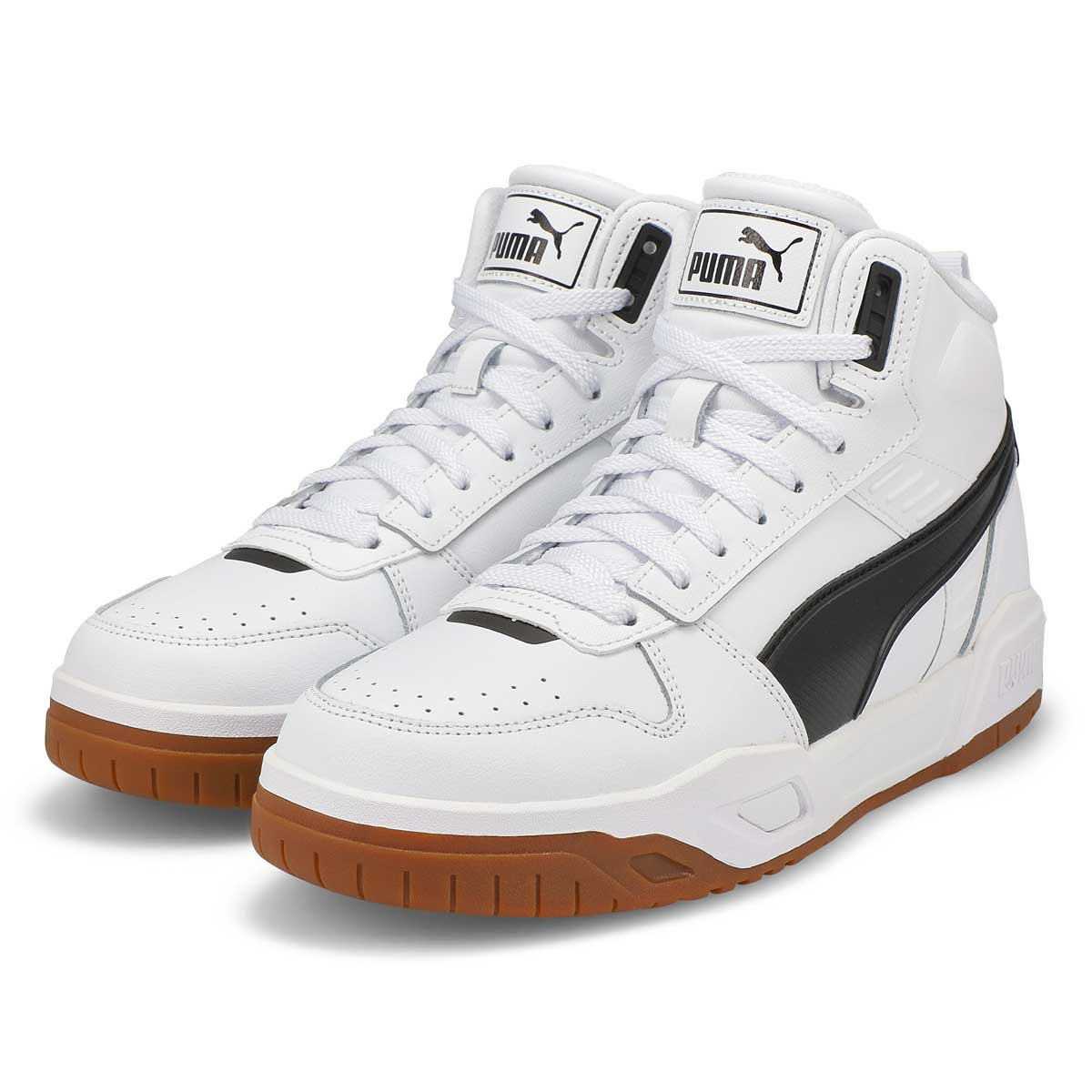 Men's RBD Tech Mid Hi Top Sneaker - White/Gold/Grey