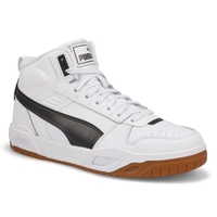 Men's RBD Tech Mid Hi Top Sneaker - White/Gold/Grey