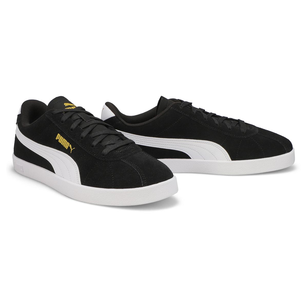 Men's Club ll Lace Up Sneaker - Black/White/Gold