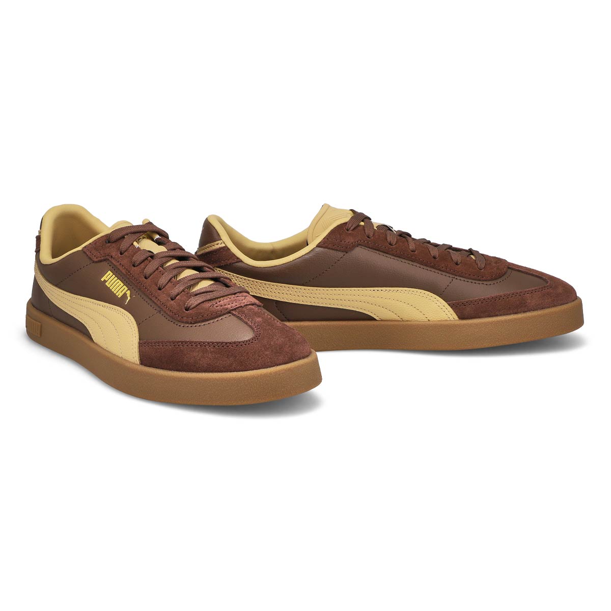 Men's Club Era ll Lace Up Sneaker - Espresso Brown/Sand Dune/Gold