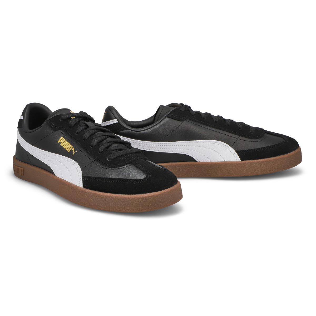 Men's Club Era ll Lace Up Sneaker - Black/White/Gold