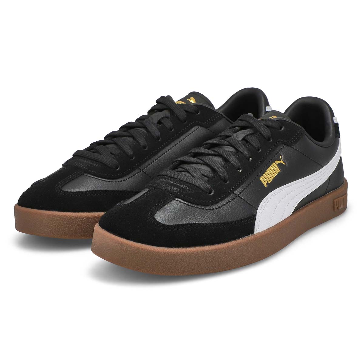 Men's Club Era ll Lace Up Sneaker - Black/White/Gold