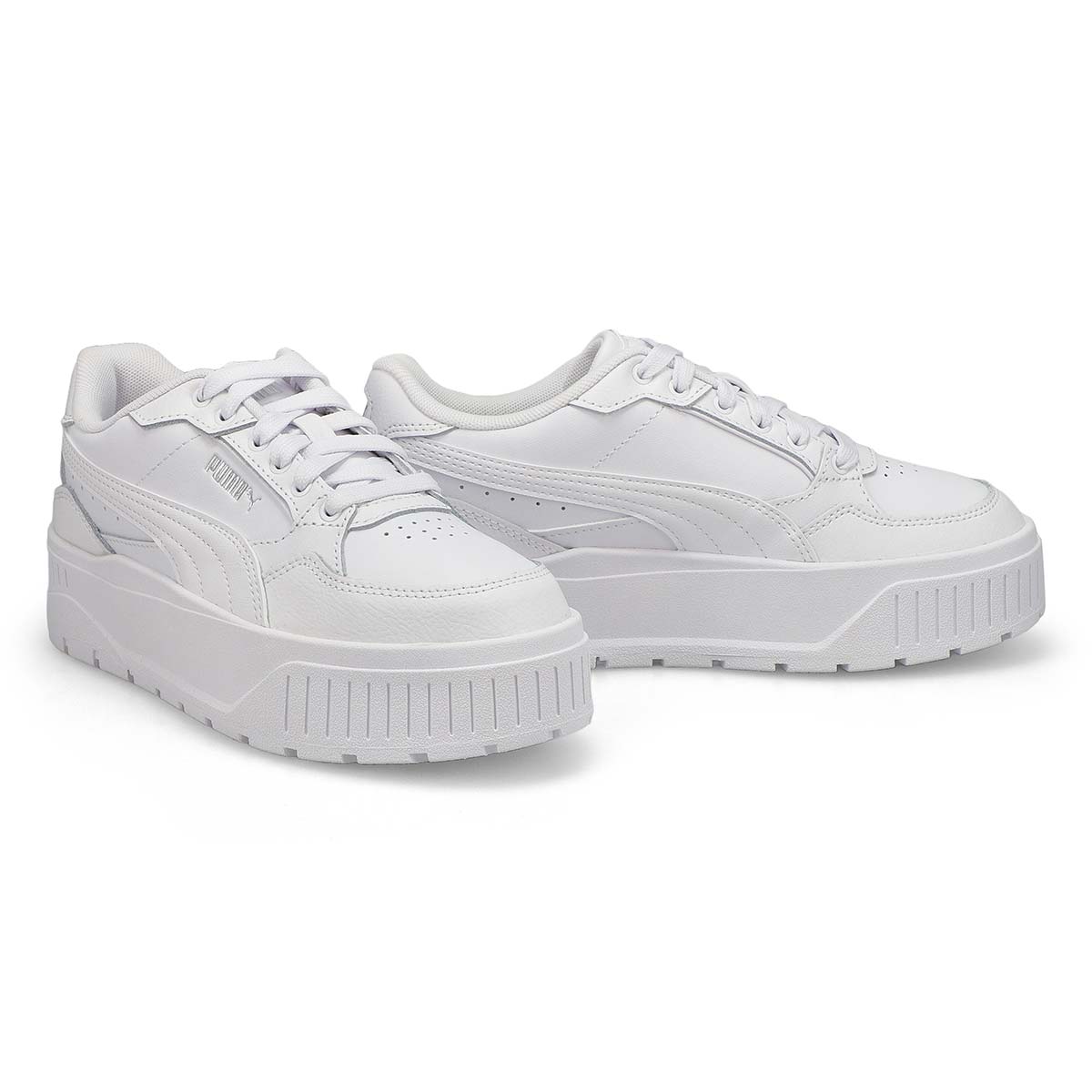 Grey platform pumas on sale