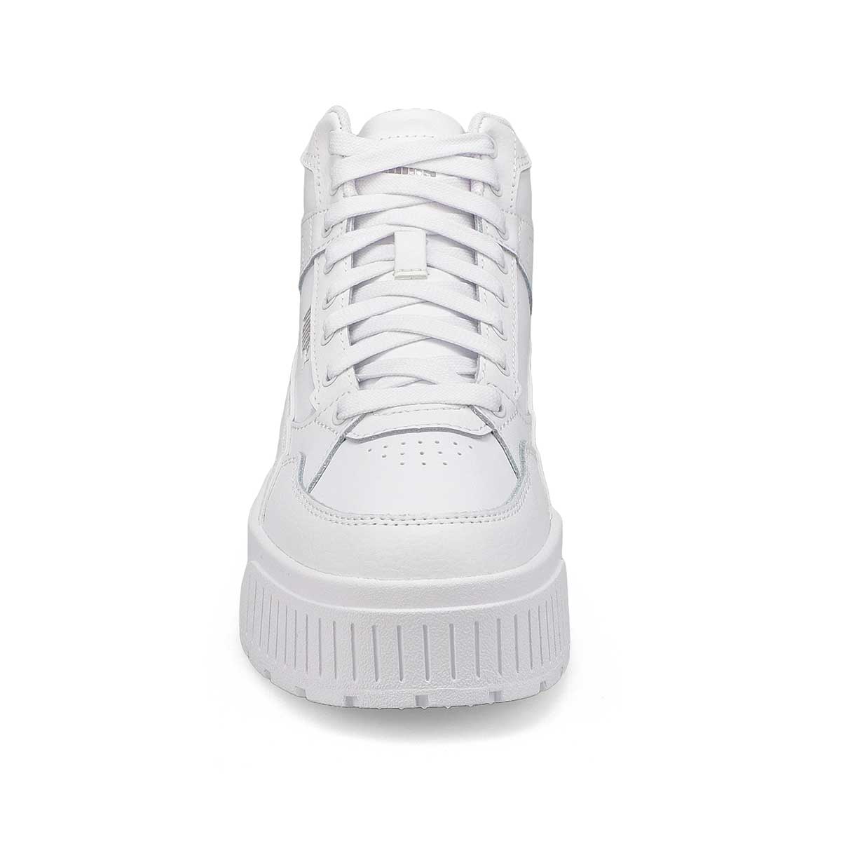 Women's  Karmen II Idol Mid Platform High Top Sneaker - White/White/Silver