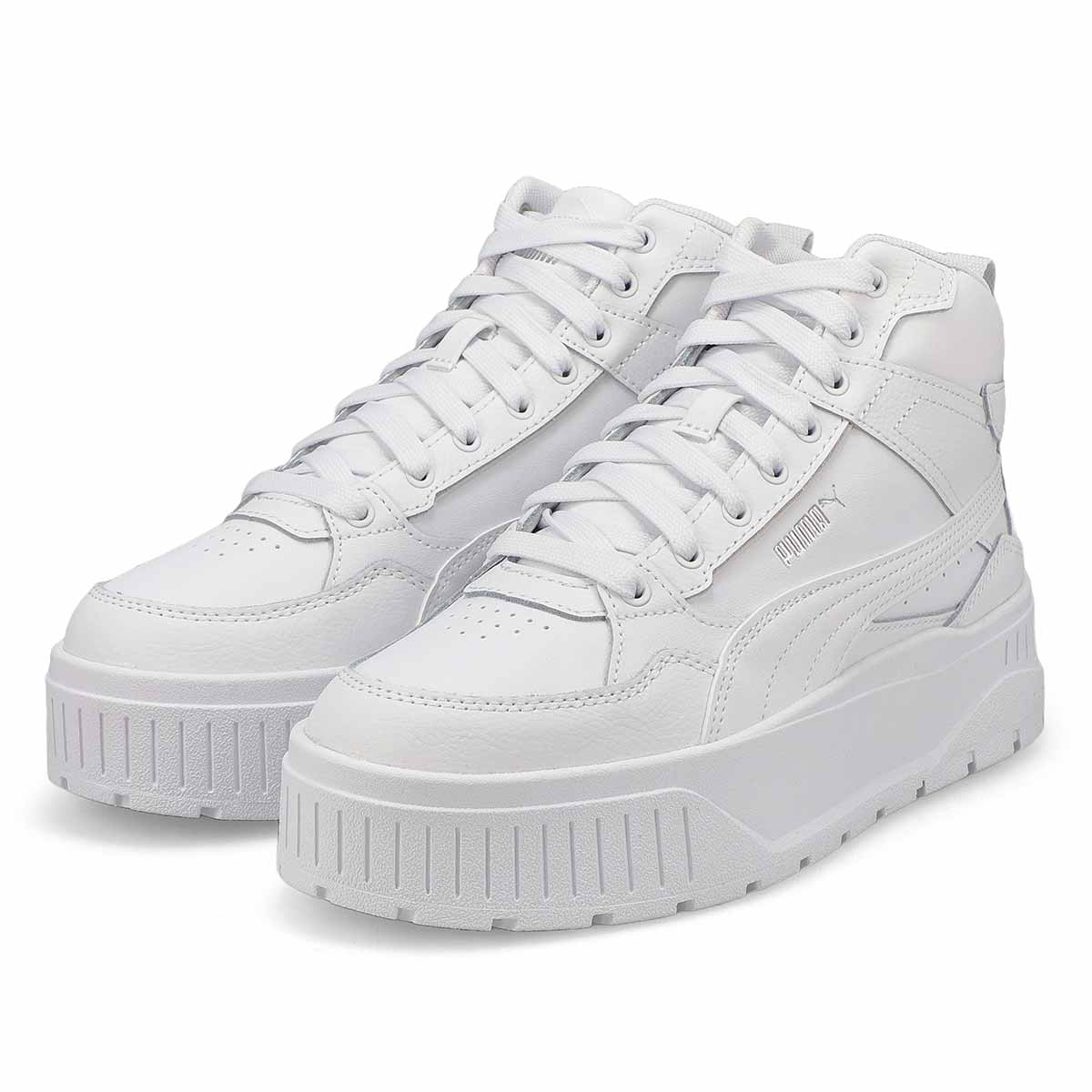 Women's  Karmen II Idol Mid Platform High Top Sneaker - White/White/Silver