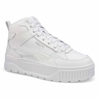 Women's  Karmen II Idol Mid Platform High Top Sneaker - White/White/Silver