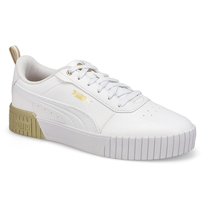 Lds Carina 2.0 Metallic Dream Lace Up Sneaker - White/Matte Gold