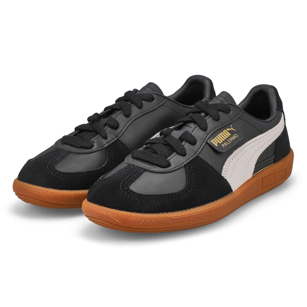 Women's Palermo Leather Lace Up Sneaker - Black/Feather Gray/Gum