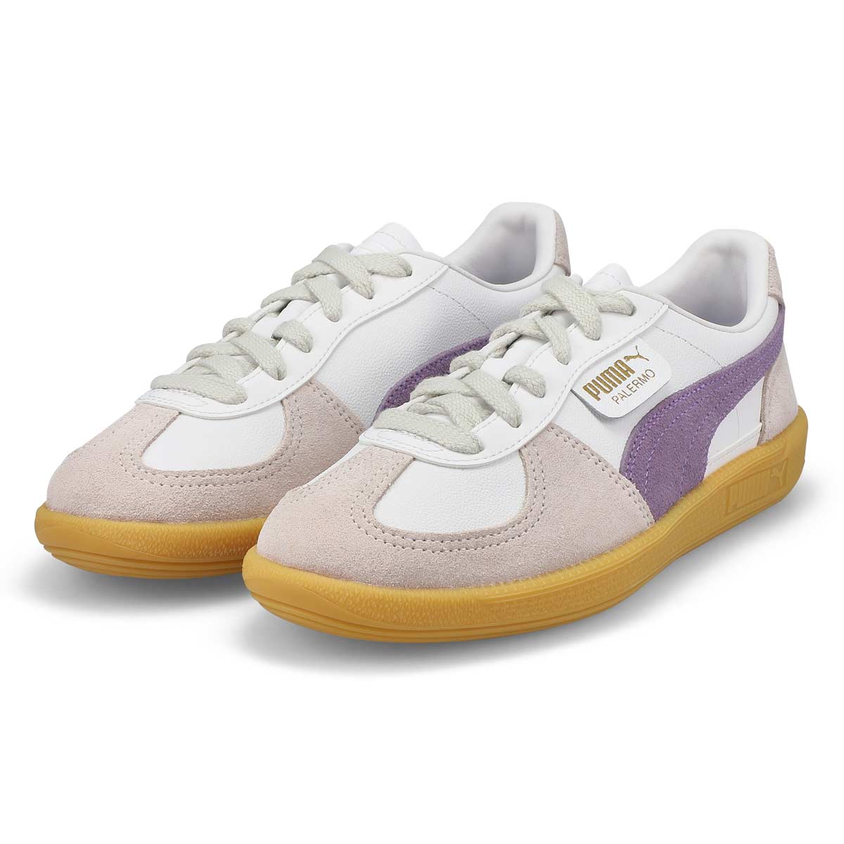 Women's Palermo Leather Lace Up Sneaker - White/Vapor Gray/Gum