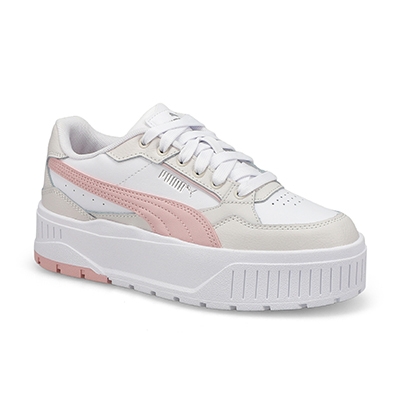 Grls Karmen II Idol Jr Platform Sneaker - White/Mauve Mist/Feather Gray