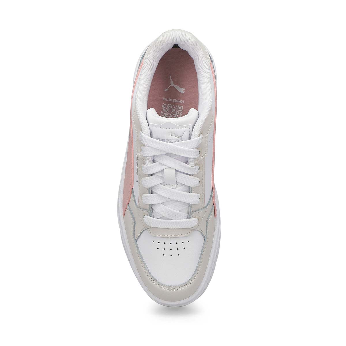 Girls'  Karmen II Idol Jr Platform Sneaker - White/Mauve Mist/Feather Gray