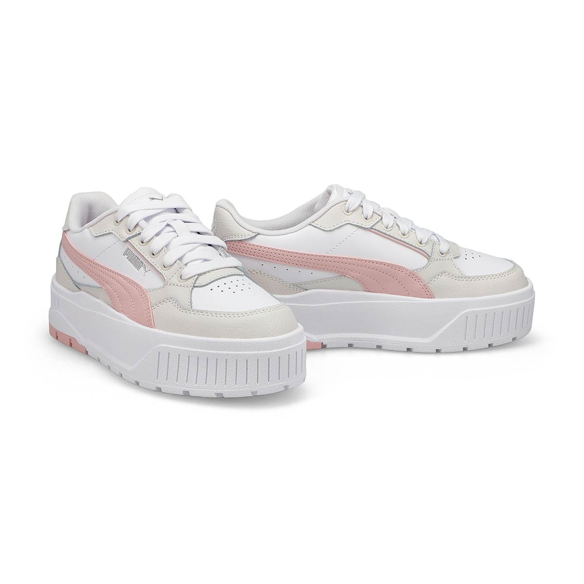 Girls'  Karmen II Idol Jr Platform Sneaker - White/Mauve Mist/Feather Gray