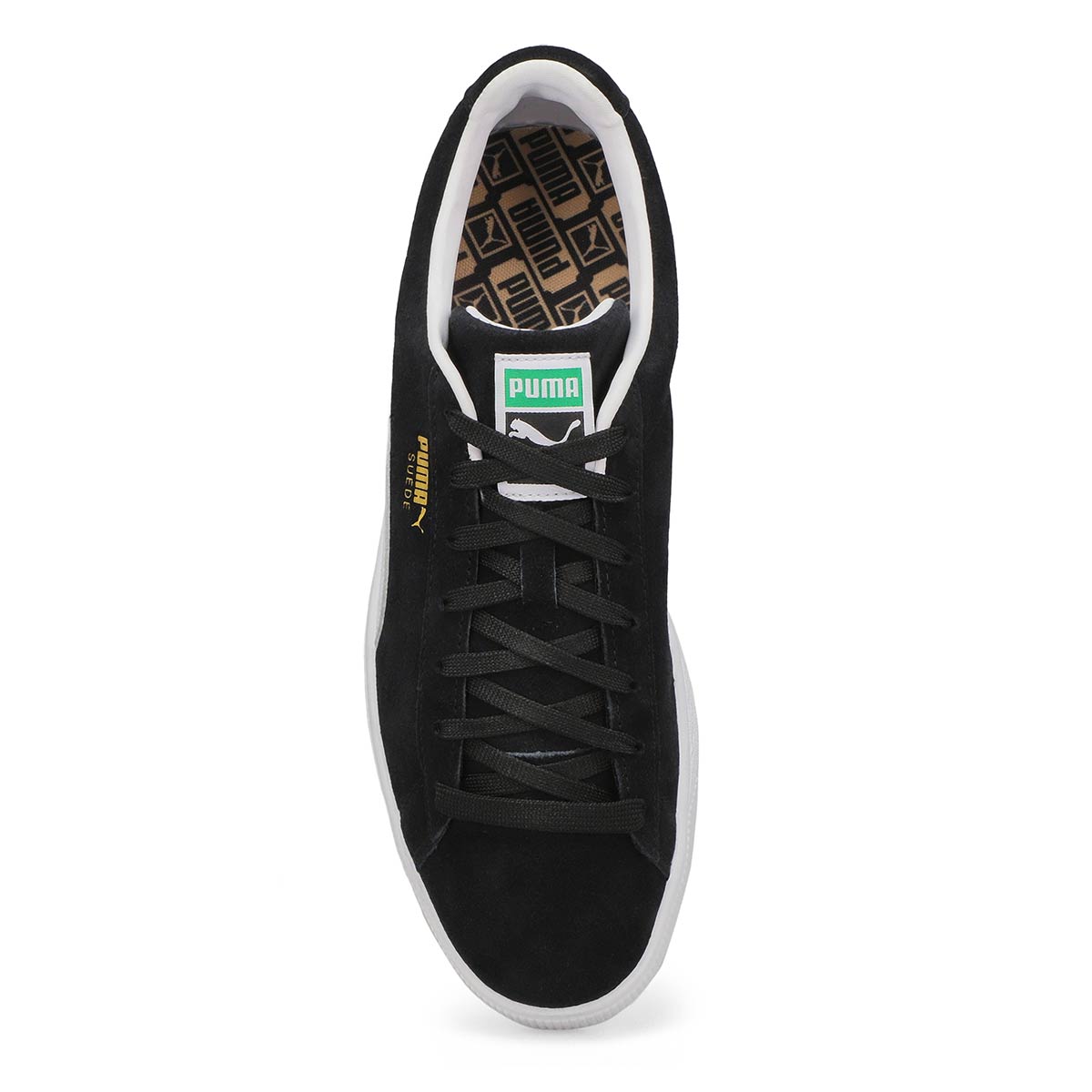 Men's Suede Classic Lace Up Sneaker - Black/White