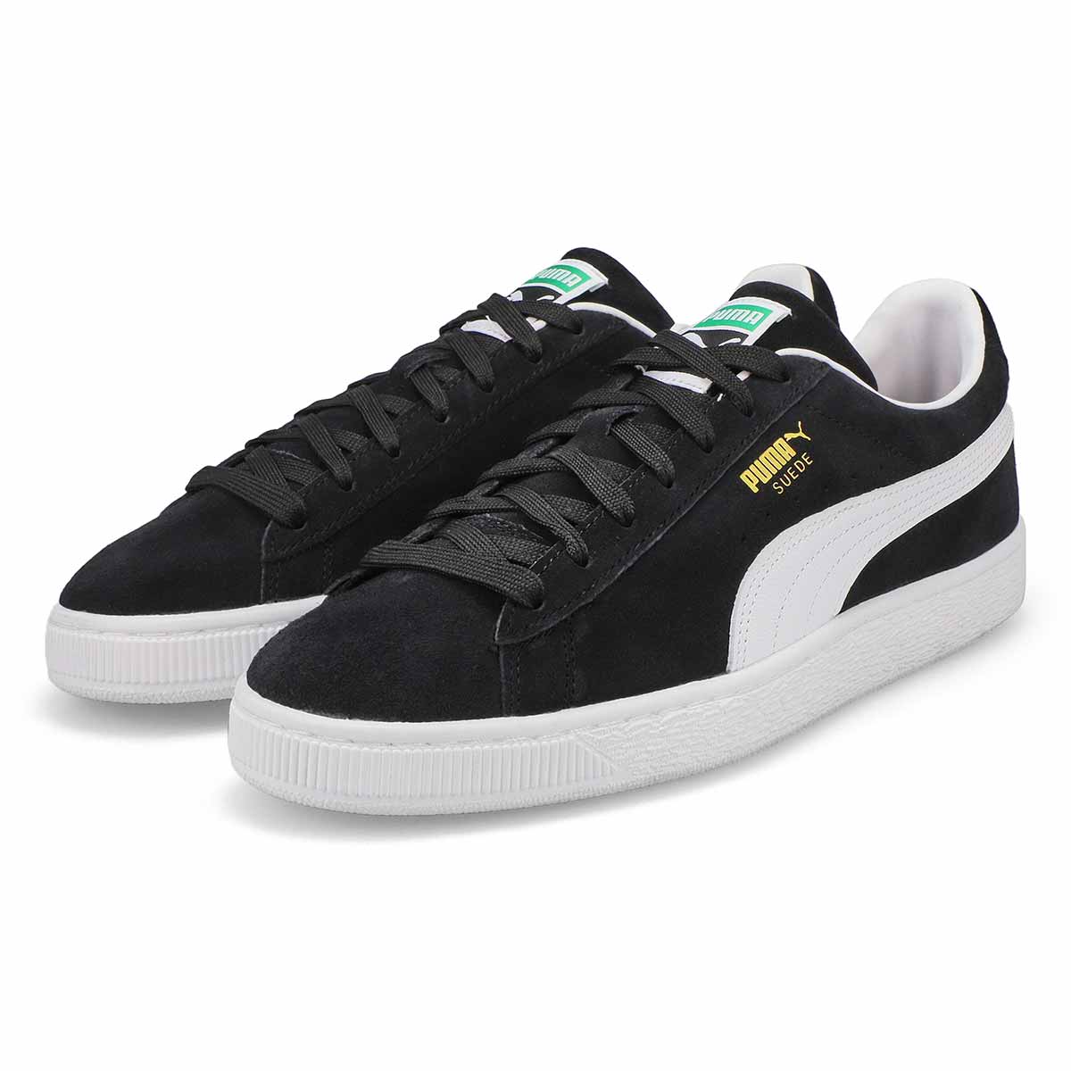 Baskets en suède à lacets SUEDE CLASSIC, noir/blanc, hommes