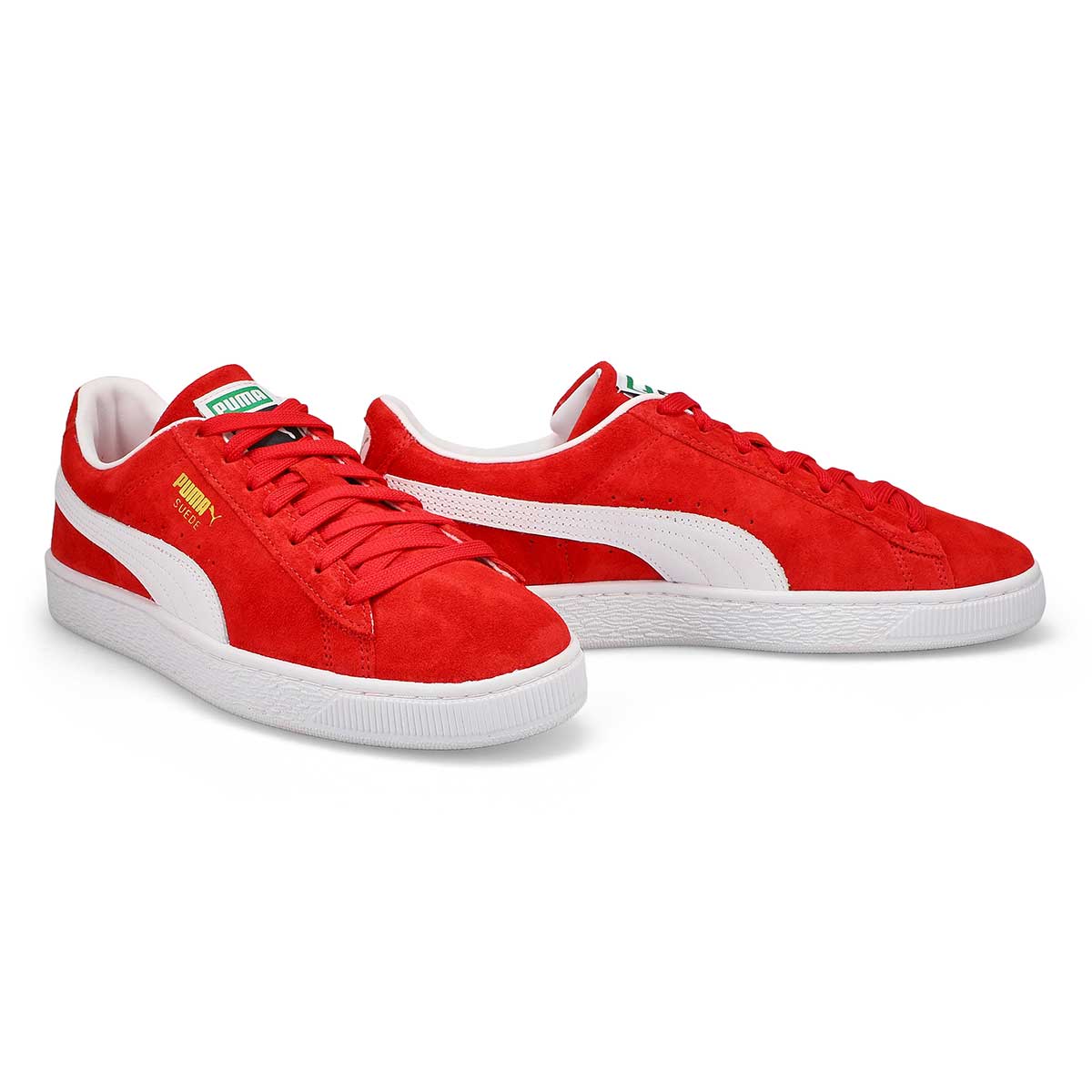 Grey and red pumas deals