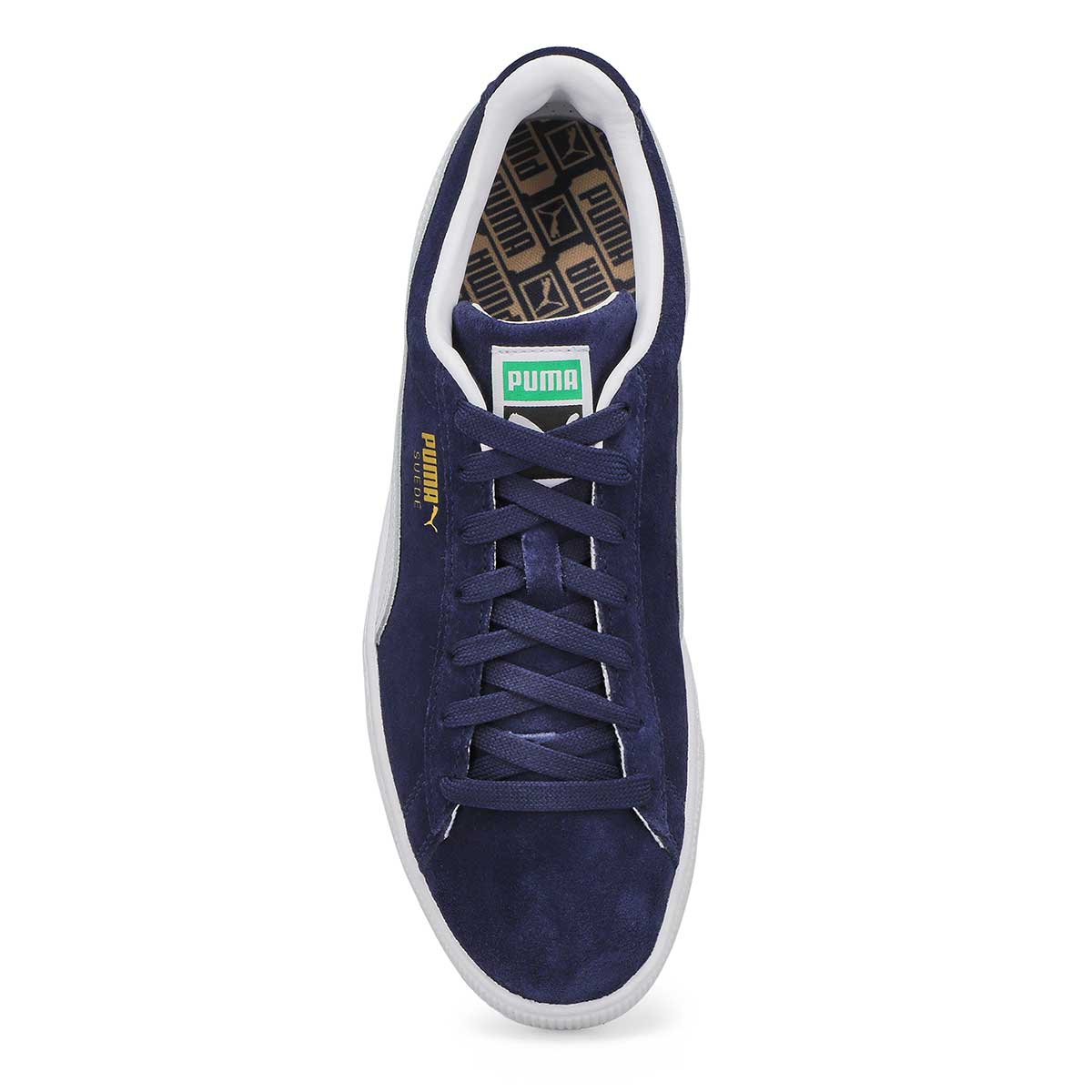 Men's Suede Classic Lace Up Sneaker - Navy/White