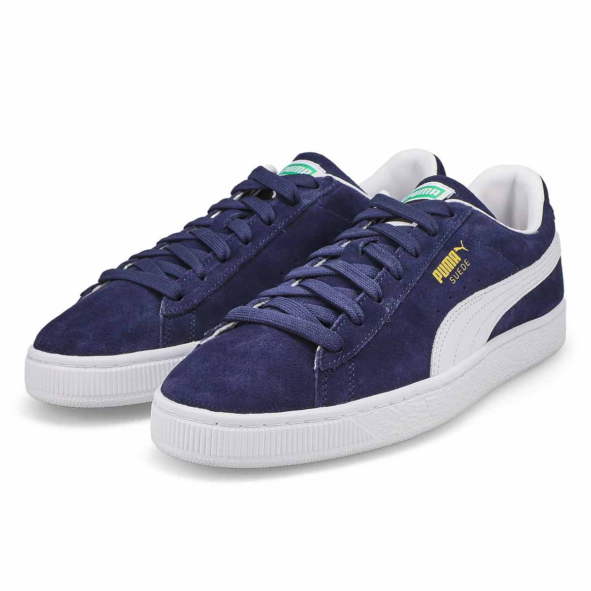 Baskets en suède à lacets SUEDE CLASSIC, marine/blanc, hommes