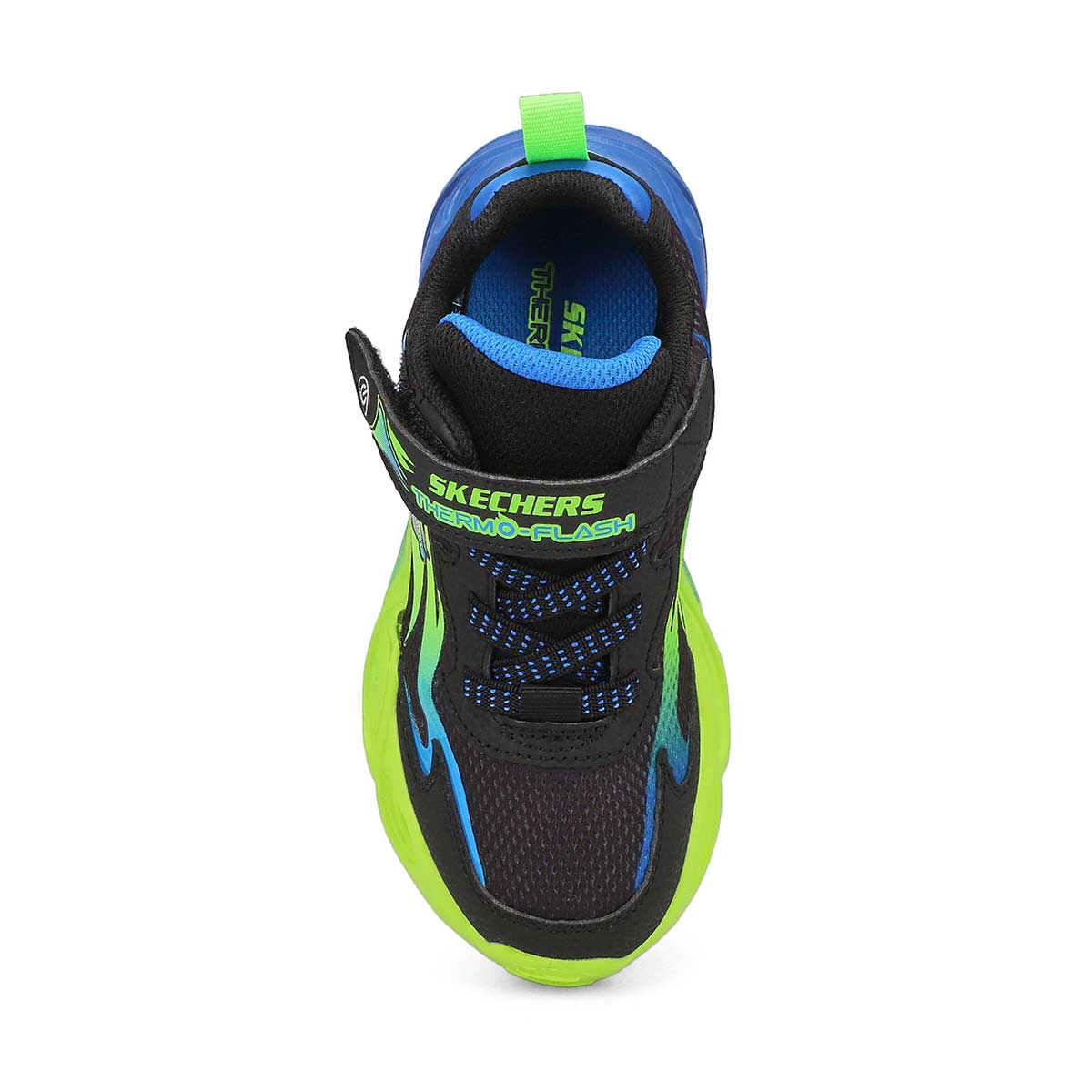 Boys' Thermo-Flash Heat-Flux Light Up Sneaker - Black/Lime