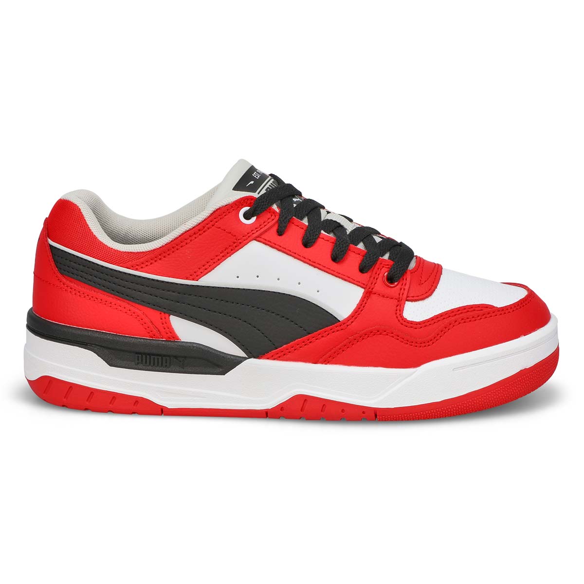 Men's Rebound Retro Lace Up Sneaker - White/Red/black