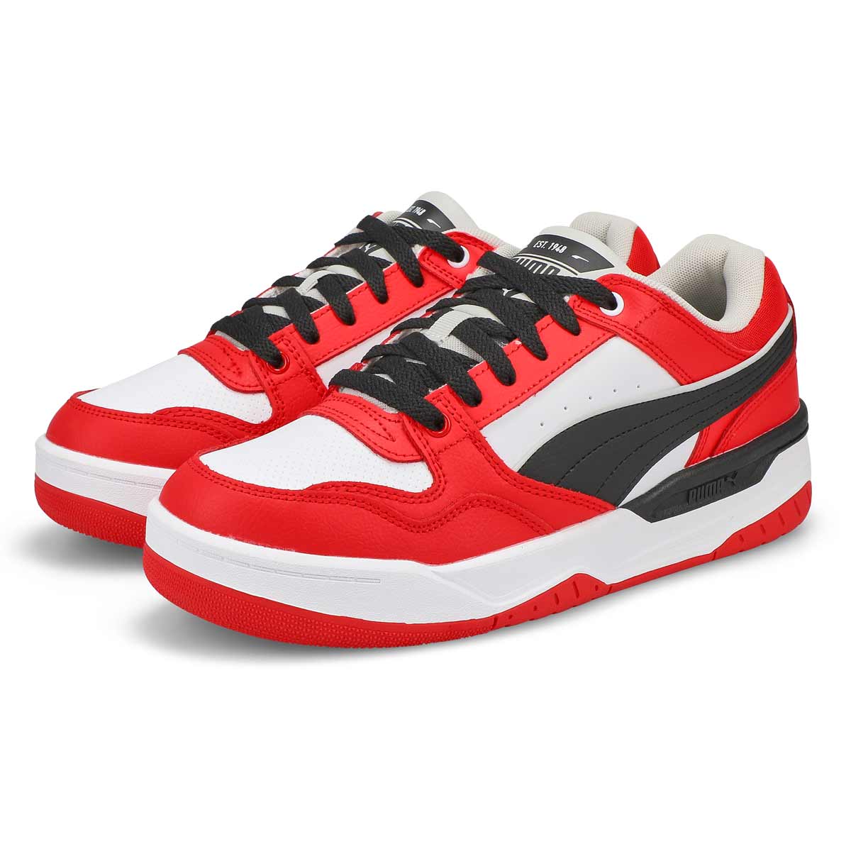 Men's Rebound Retro Lace Up Sneaker - White/Red/black