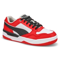 Men's Rebound Retro Lace Up Sneaker - White/Red/black