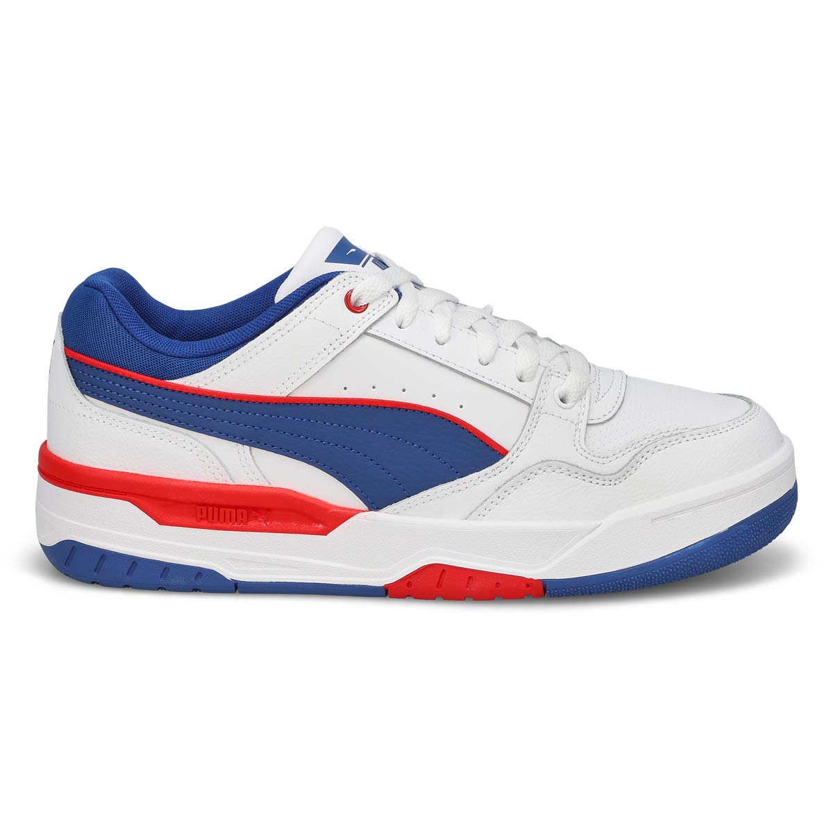 Baskets à lacets REBOUND RETRO, blanc/bleu/rouge, hommes