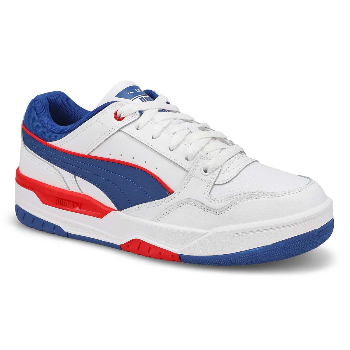 Baskets à lacets REBOUND RETRO, blanc/bleu/rouge, hommes