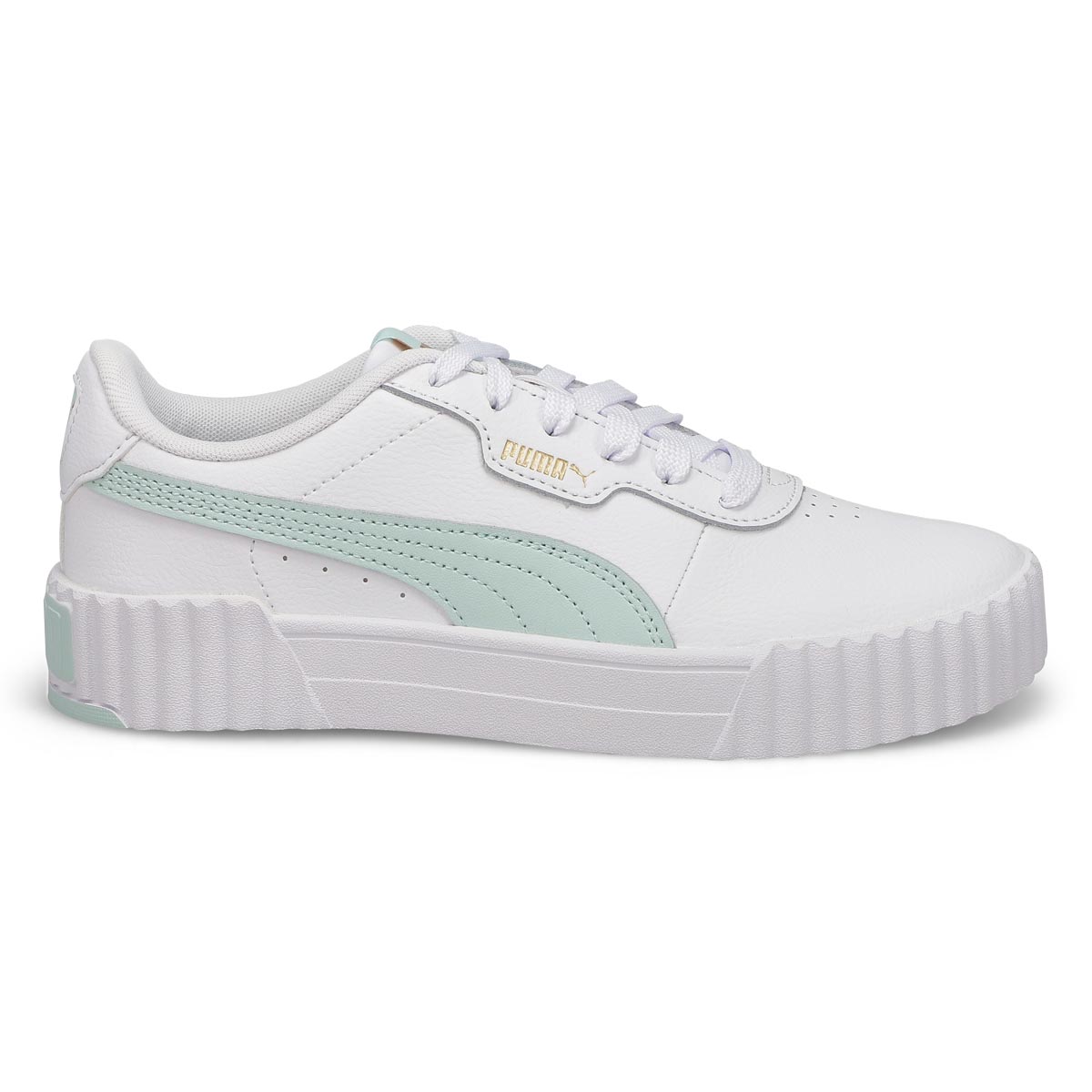 Baskets à lacets CARINA 3.0, blanc/vert, femmes