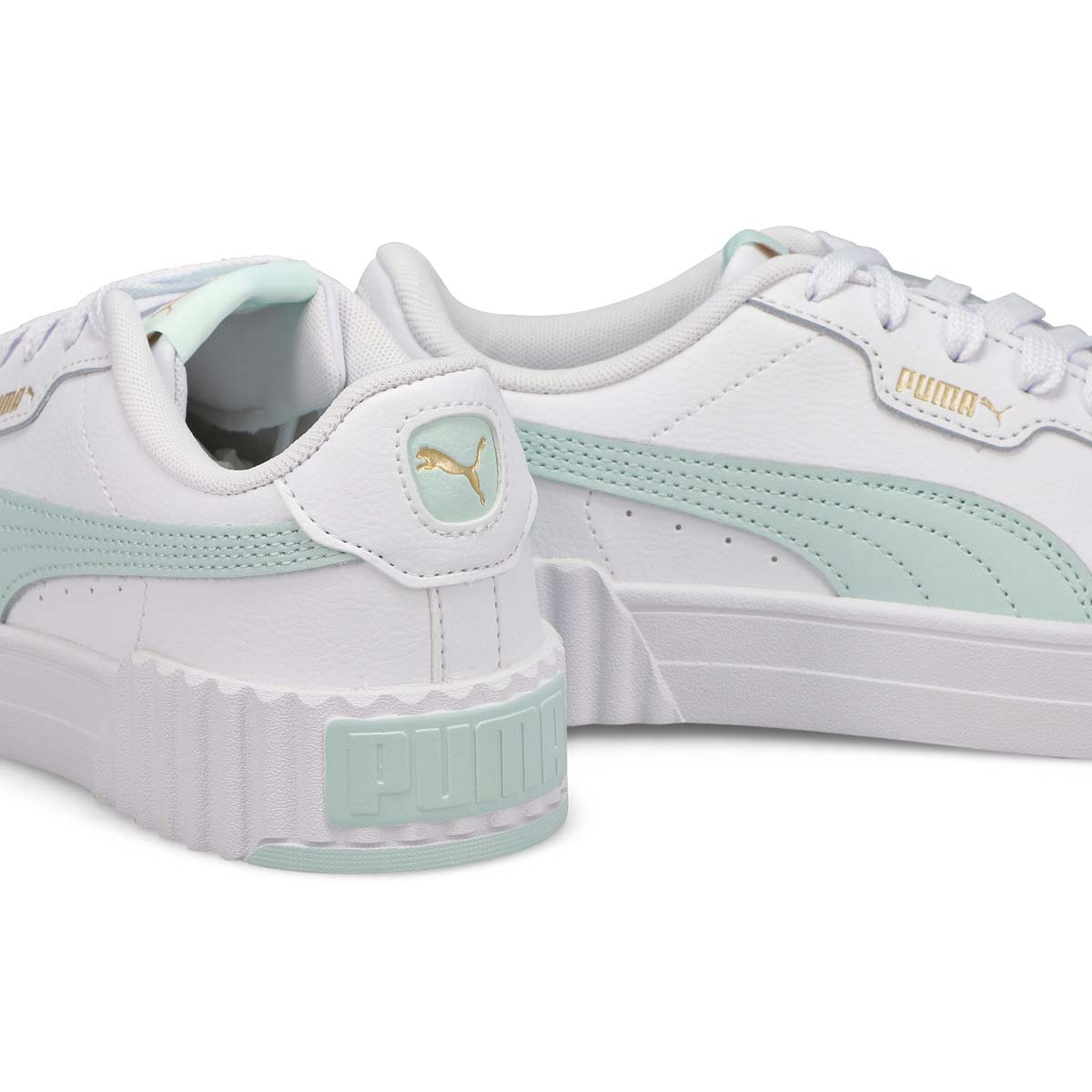 Baskets à lacets CARINA 3.0, blanc/vert, femmes