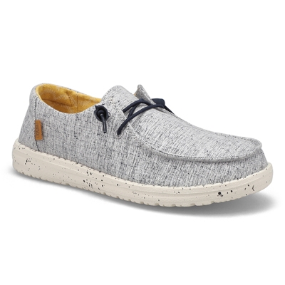 Lds Wendy Chambray Casual Shoe - White/Blue