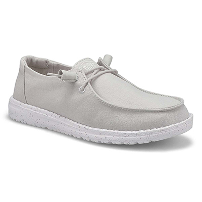 Lds Wendy Slub Canvas Shoe - Light Grey