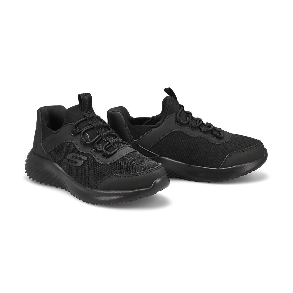 Kids'  Bounder Brisk-Burst Slip-Ins Sneaker - Black/Black