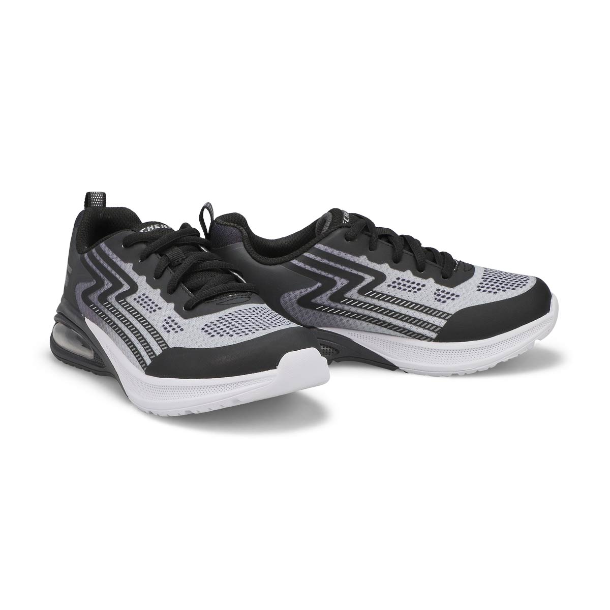 Boys'  Microspec Max Advance Sneaker - Black/Charcoal