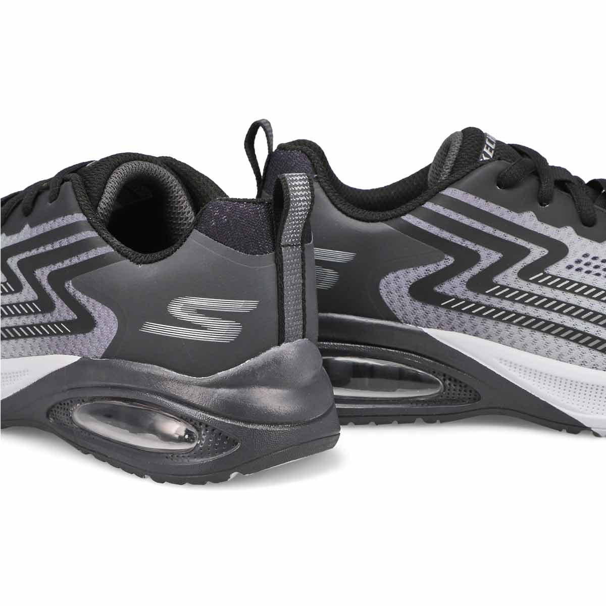 Boys'  Microspec Max Advance Sneaker - Black/Charcoal