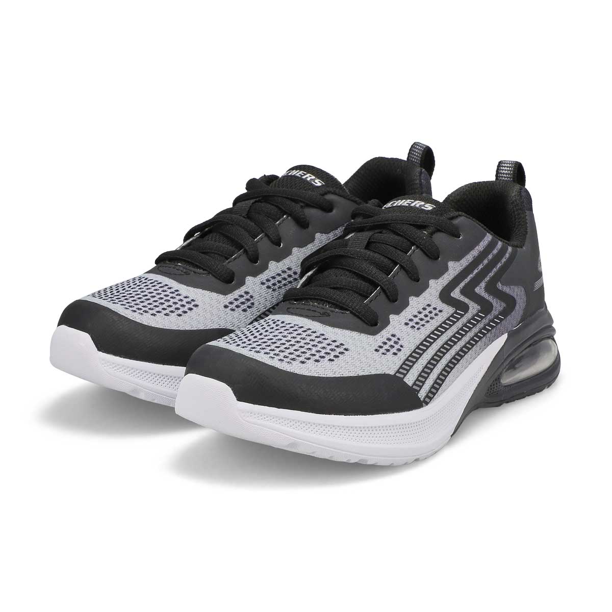 Boys'  Microspec Max Advance Sneaker - Black/Charcoal