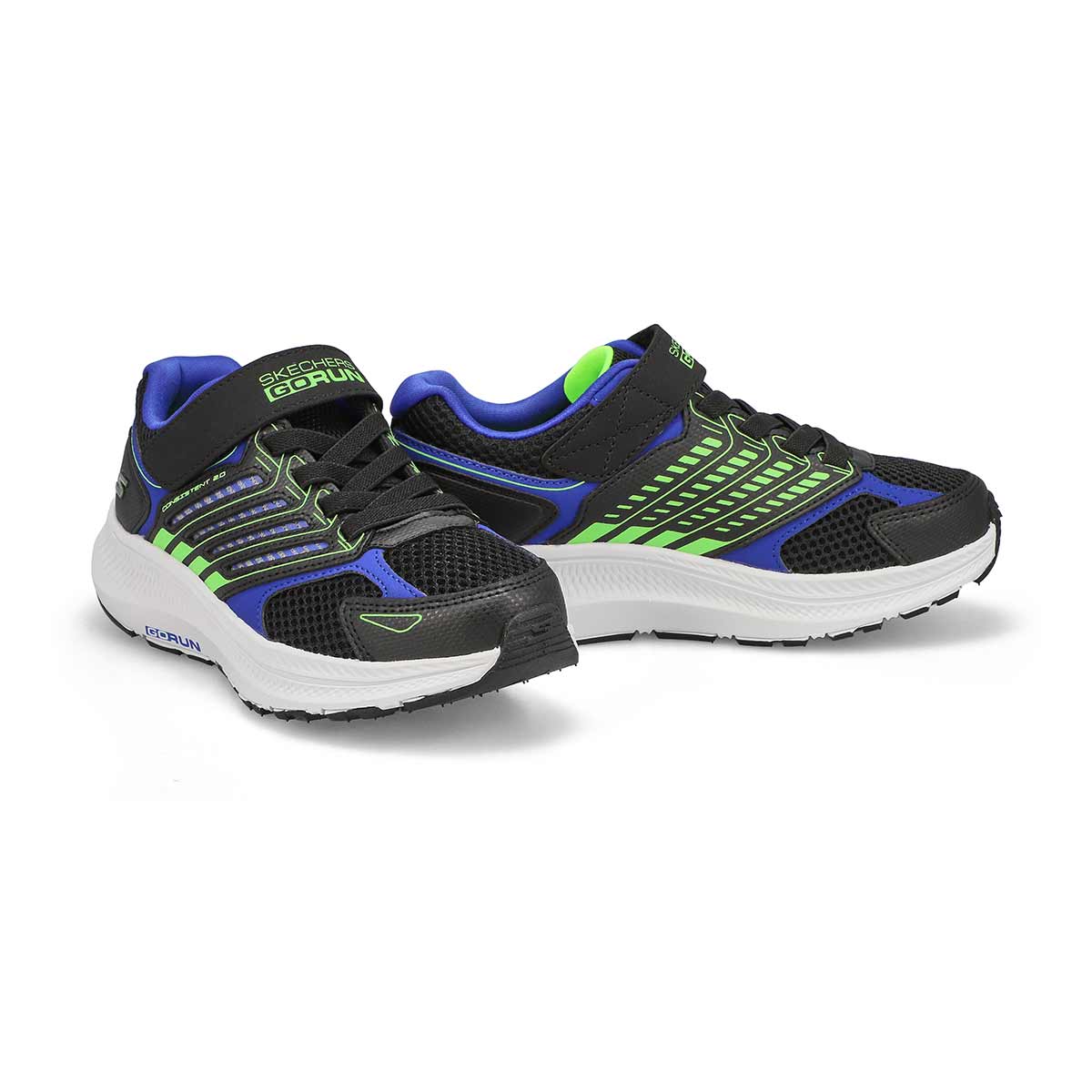 Boys'  Go Run Consistent 2.0 Sneaker - Black/Blue/Lime