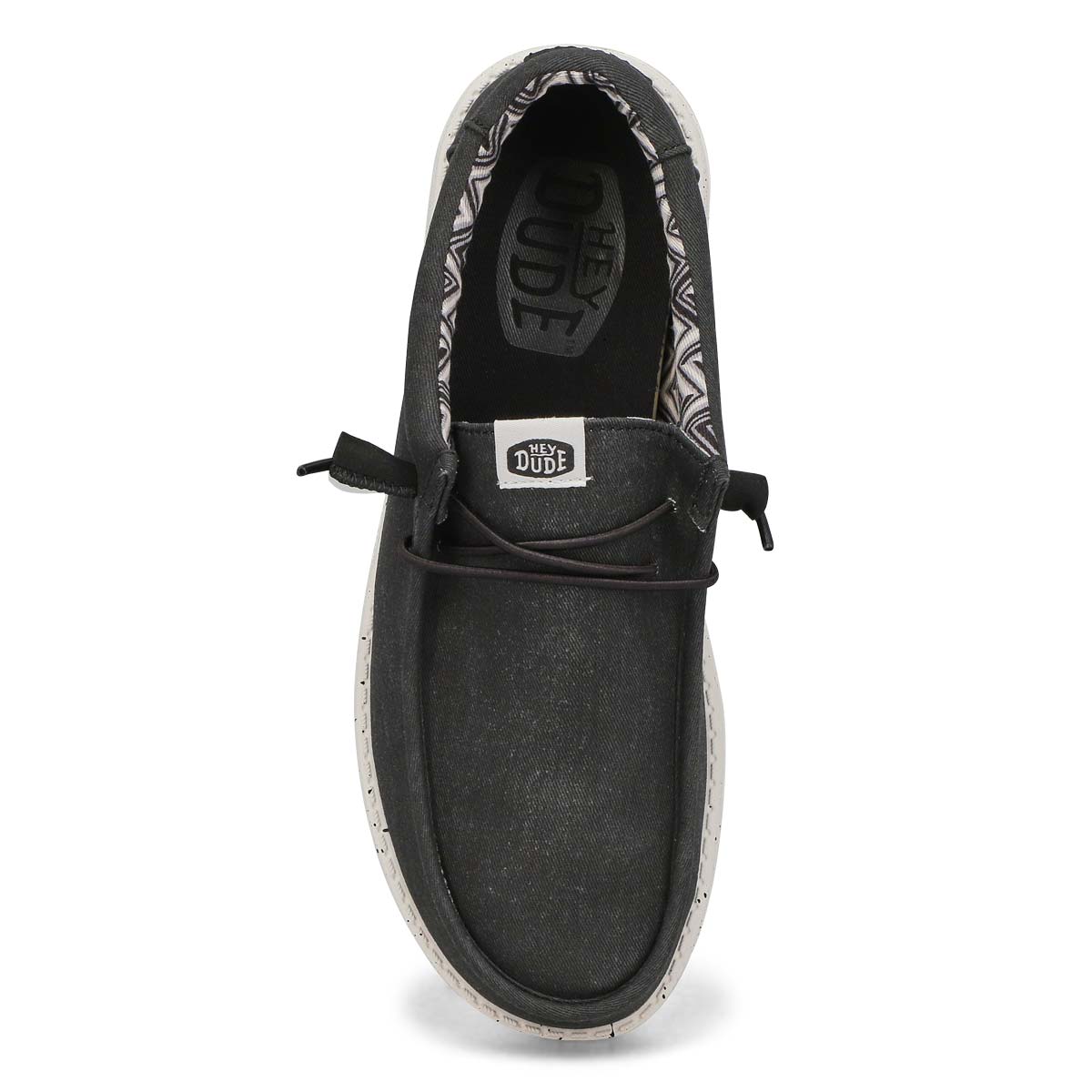 Men's Wally Canvas Casual Shoe -  Black/White