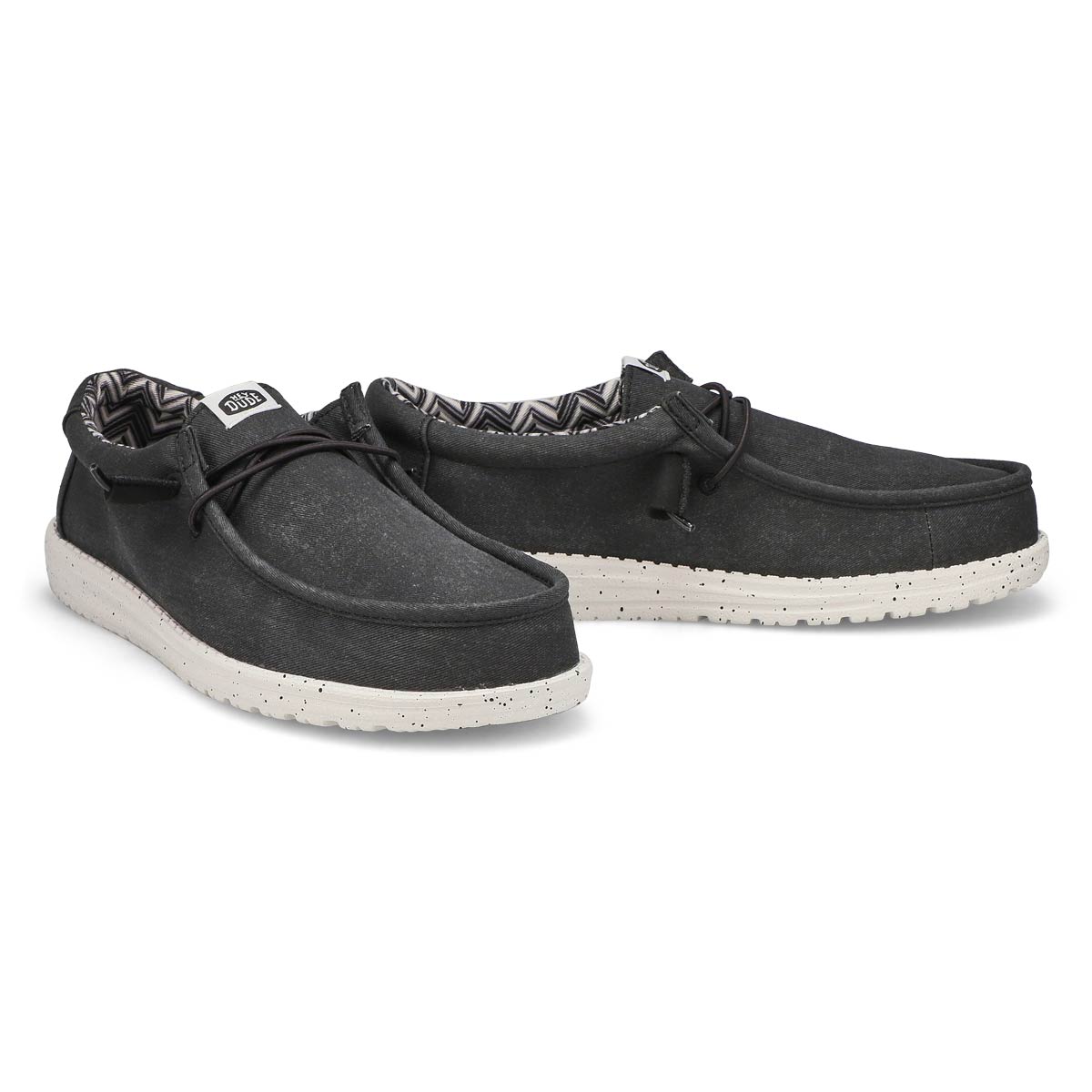 Men's Wally Canvas Casual Shoe -  Black/White