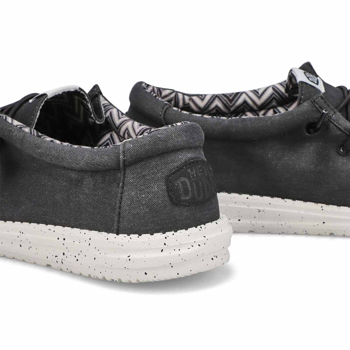 Men's Wally Canvas Casual Shoe -  Black/White