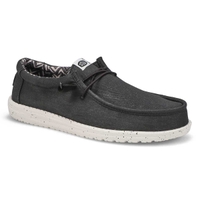 Men's Wally Canvas Casual Shoe -  Black/White