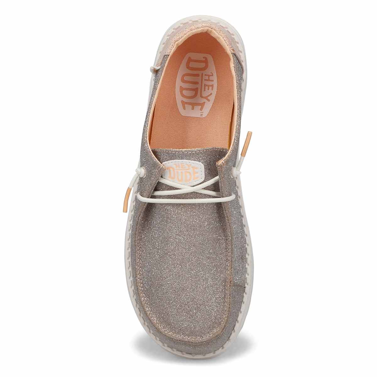 Women's Wendy Metallic Sparkle Casual Shoe - Rose Gold