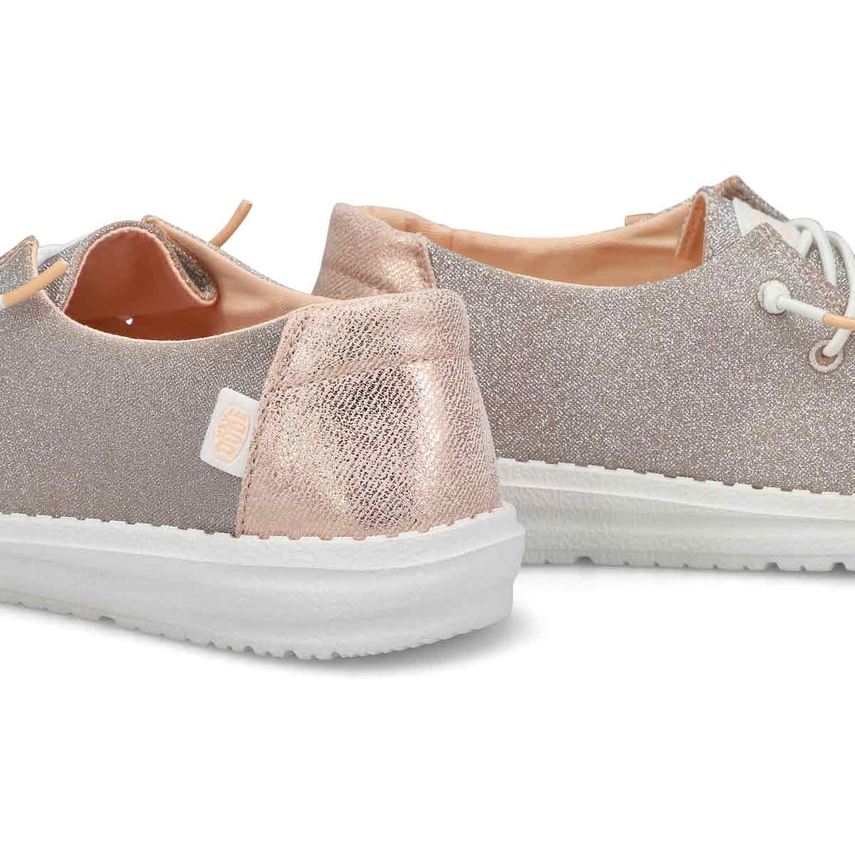 Women's Wendy Metallic Sparkle Casual Shoe - Rose Gold