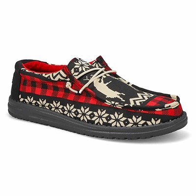 Mns Wally Holiday Cheers Casual Shoe - Black/Multi